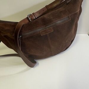 Harbour 2Nd Cognac Suede hobo bag